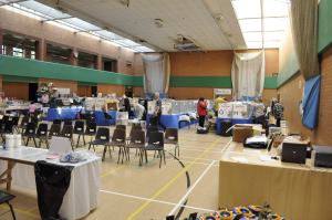 The almost empty show hall in Bourne